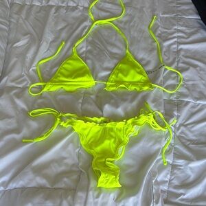 SHEIN Bright Yellow Bikini Bottom